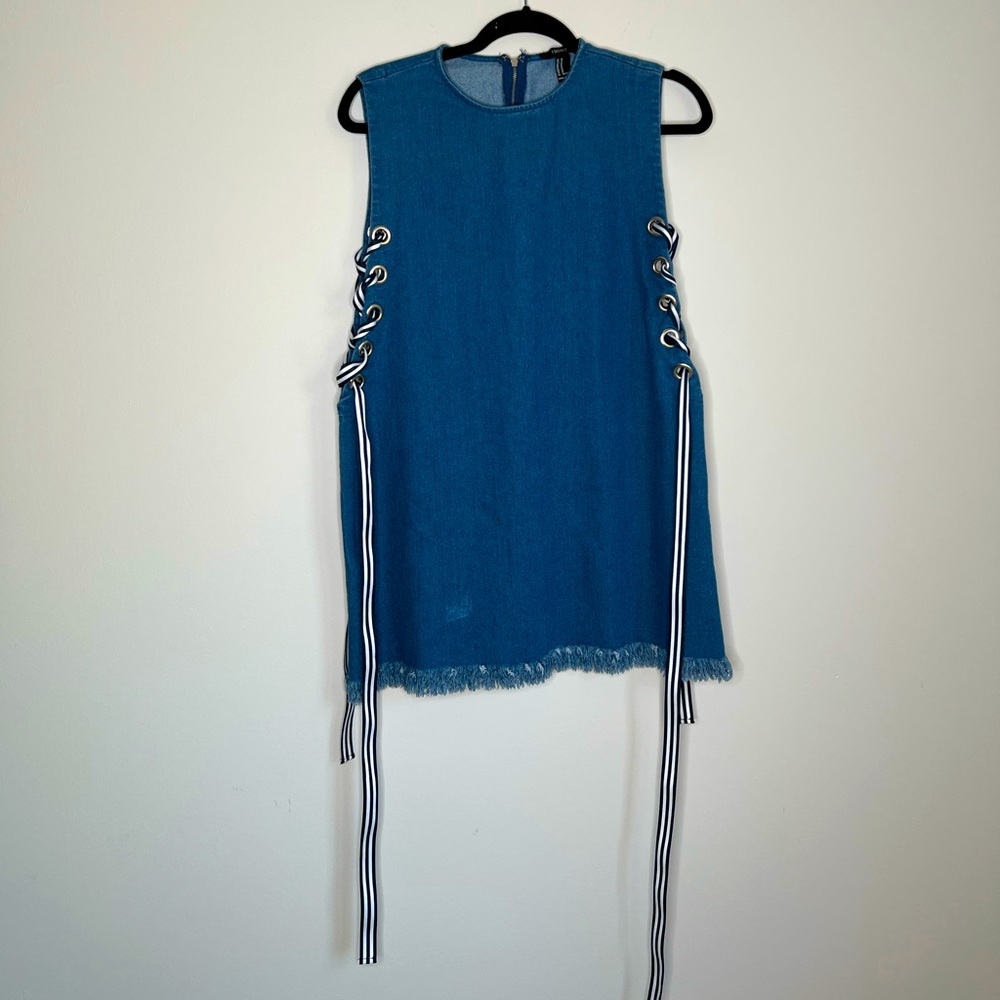 Denim short dress
